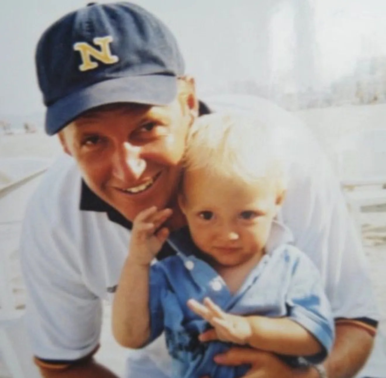 Me with one of my children in an early family photograph