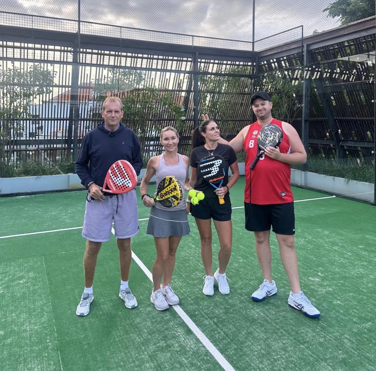 Me with friends after a padel session
